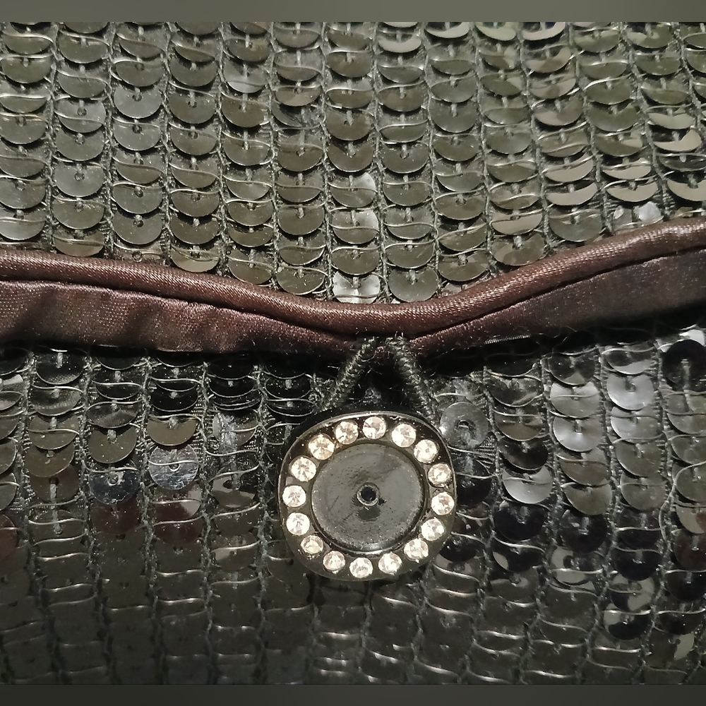 Norell Vintage Black Sequin Clutch - Picture 7 of 11
